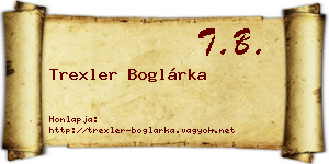 Trexler Boglárka névjegykártya